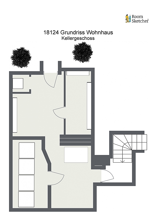 18124 Grundriss Wohnhaus - Kellergeschoss - 2D Floor Plan Einfamilienhaus Birresborn