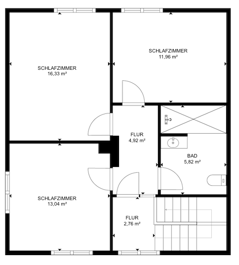 18395 Grundriss OG Einfamilienhaus Lissendorf