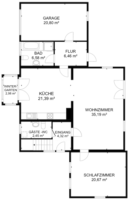 18404 Grundriss EG Einfamilienhaus Bettenfeld