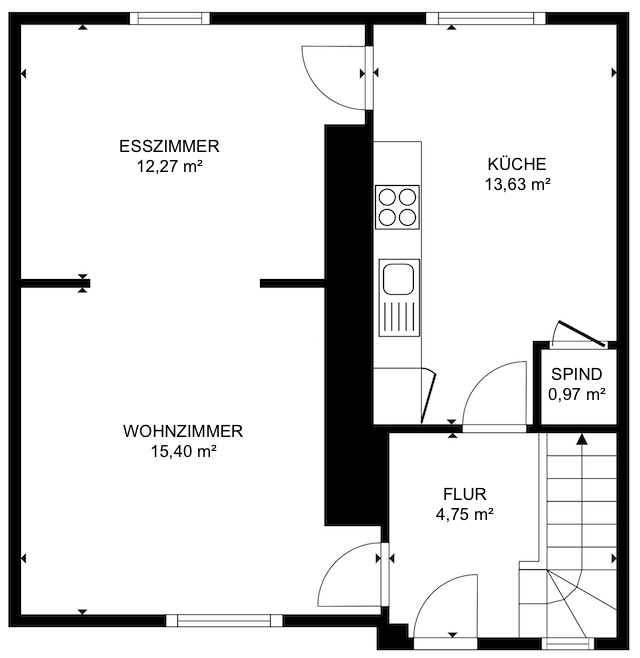 18376 Grundriss EG Haus Rockeskyll