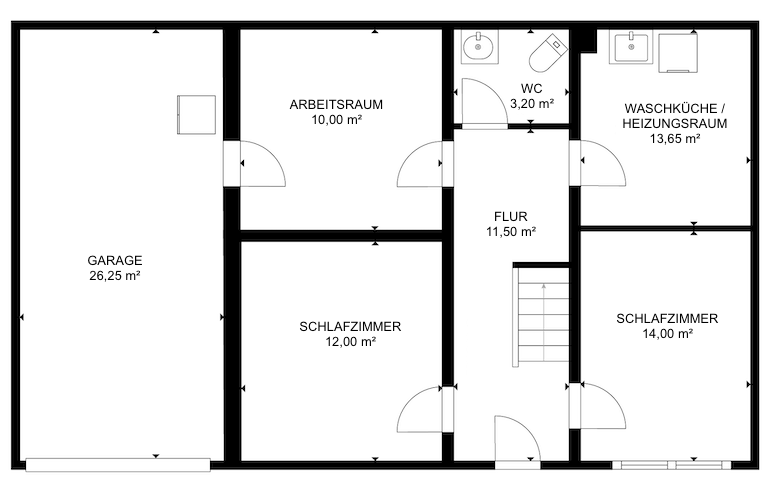 18386 Grundriss EG Haus Gondenbrett