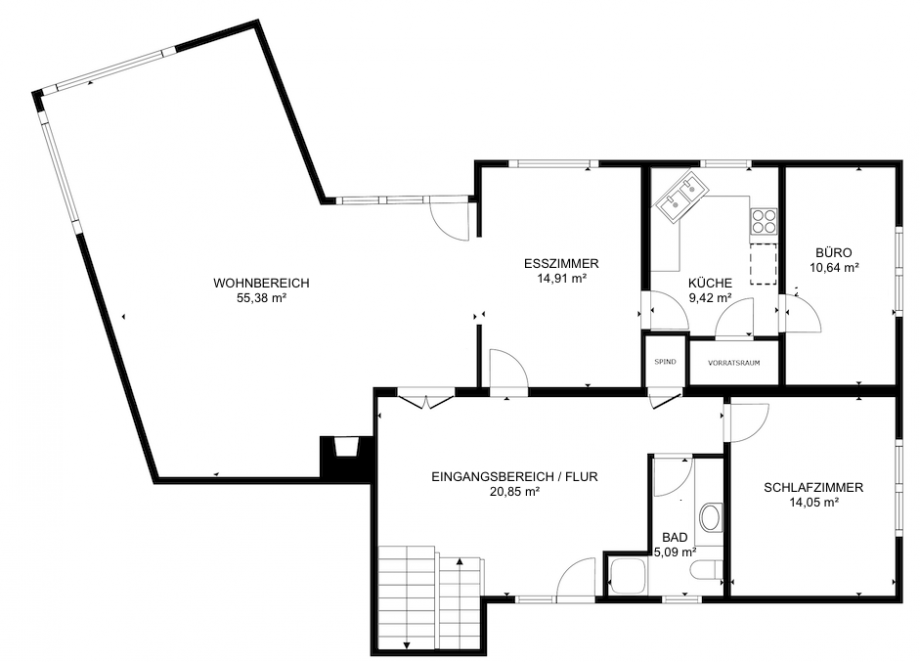 18375 Grundriss EG Haus Kyllburg