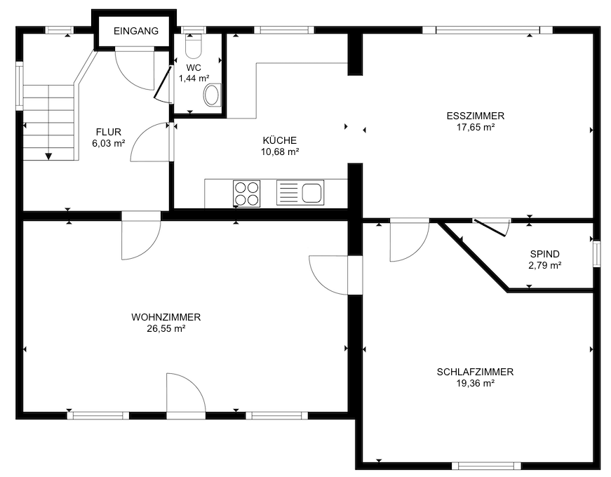 18396 Grundriss EG Einfamilienhaus Kolverath