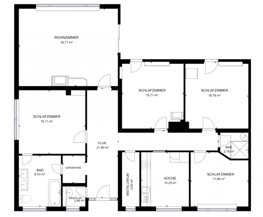 18398 Grundriss EG Haus Dreis-Br�ck