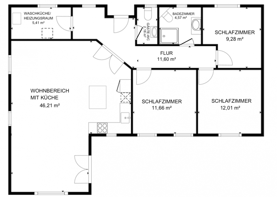 18394 Grundriss Bungalow Bettenfeld