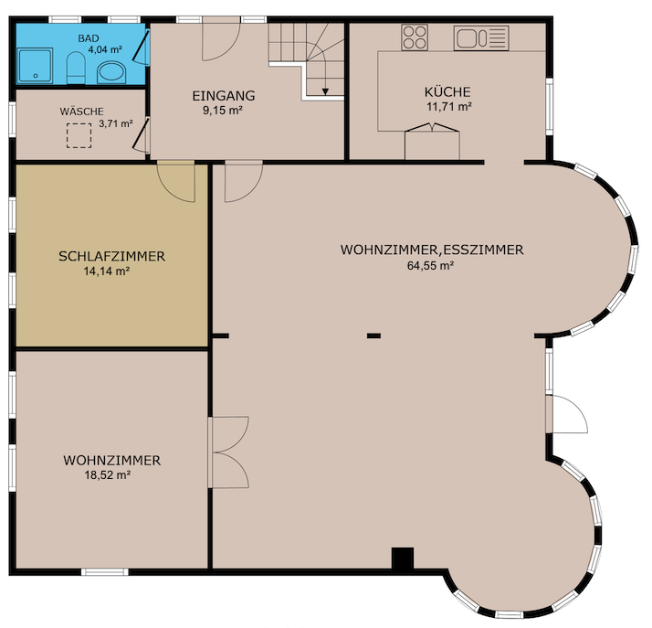 18371 Grundriss EG Haus Feusdorf
