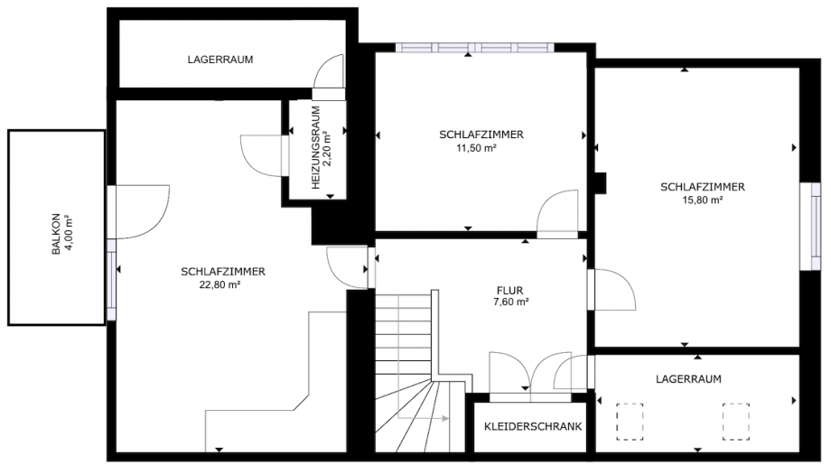 18326 Grundriss Haupthaus - OG Einfamilienhaus Pomster