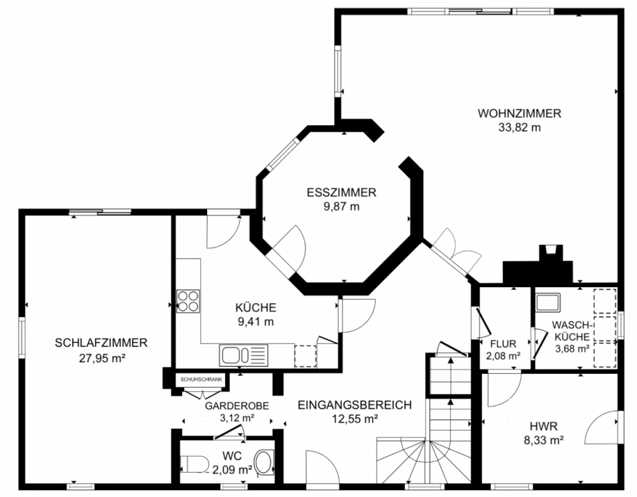 18406 Grundriss EG Einfamilienhaus Densborn