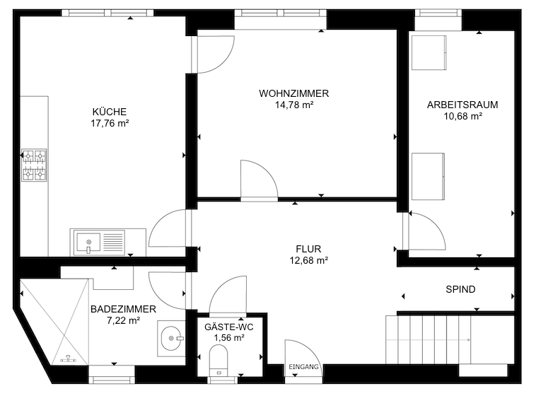 18399 Grundriss EG Haus Kalenborn-Scheuern