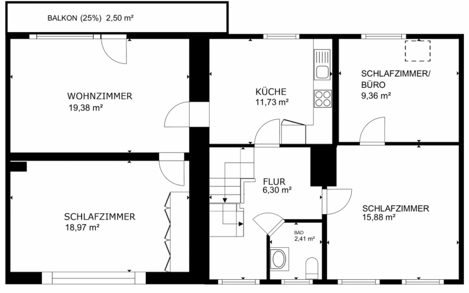 18370 Grundriss OG Haus Hinterweiler