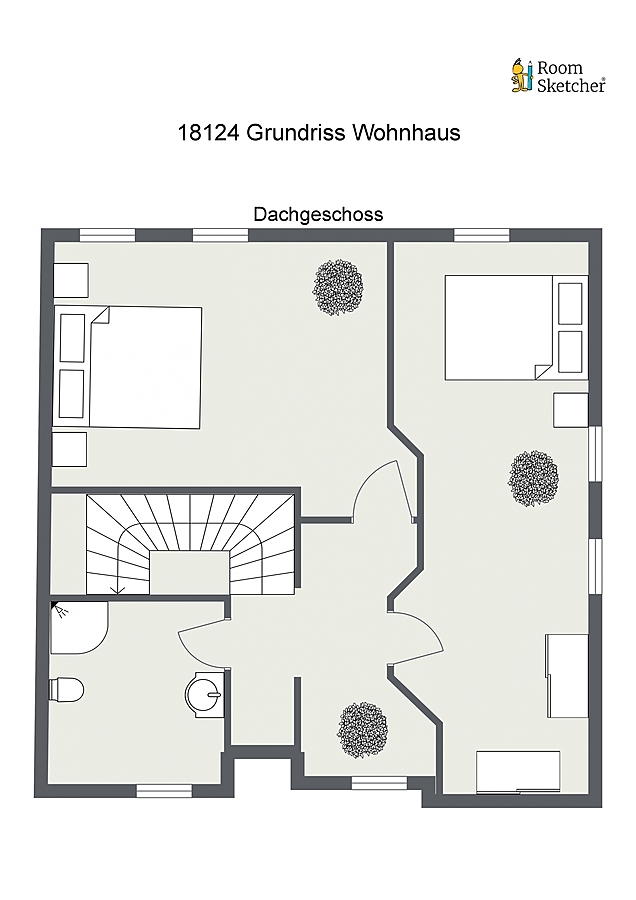 18124 Grundriss Wohnhaus - Dachgeschoss Einfamilienhaus Birresborn