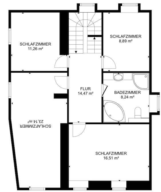 18401 Grundriss Hausnr. 21 - Obergeschoss Haus Rockeskyll