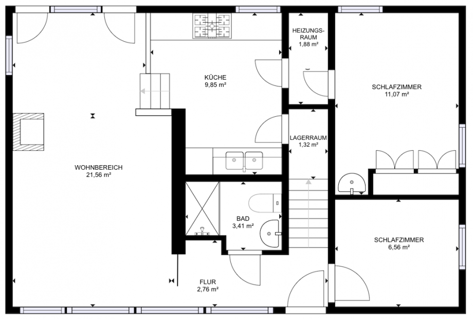 18379 Grundriss EG Haus Lissendorf
