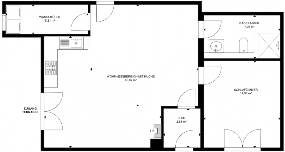 18364 Grundriss UG - Einliegerwohnung Haus �dersdorf